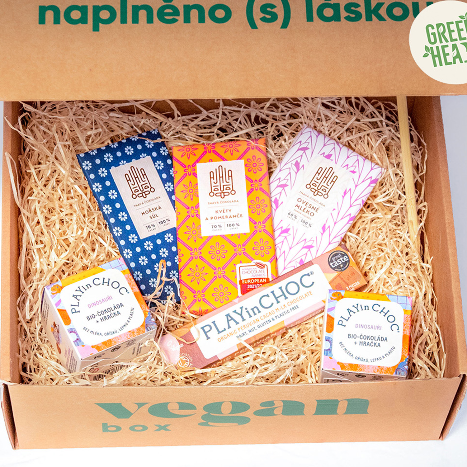 cokopak green heads veganbox cokoladovy